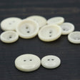 Plastic Shirt Button Ecru Bowl Shape