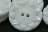 Plastic Button 12-Pack Off White Textured 27mm