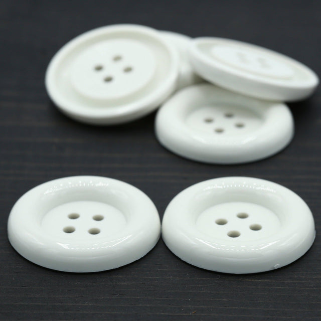 Plastic Button White 50mm Four-Hole