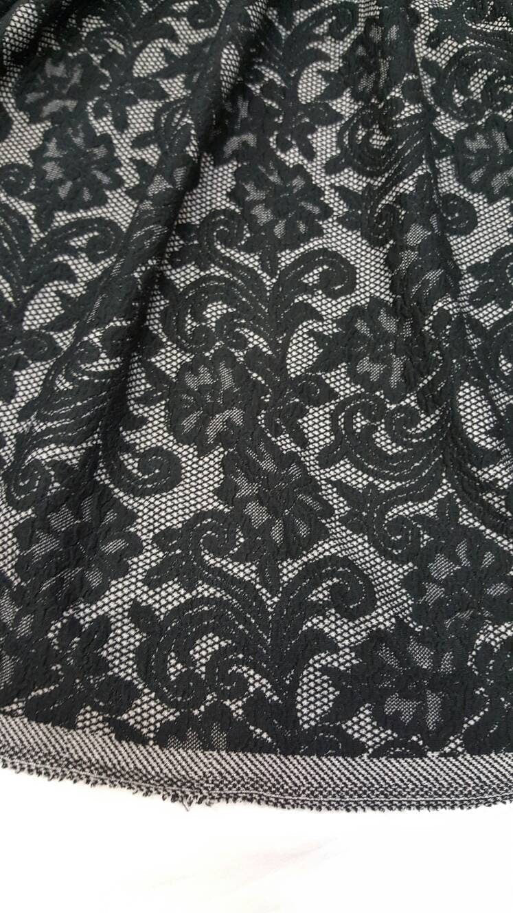 Stretch Black Jersey Knit Fabric