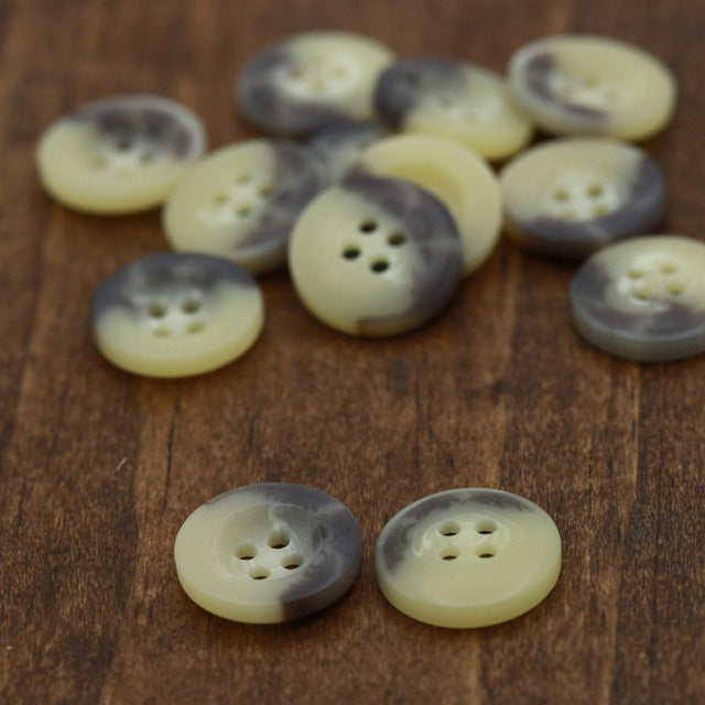Plastic Shirt Button Beige Brown Shading