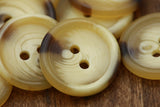 Shirt Button 18mm Beige Brown 2-Hole