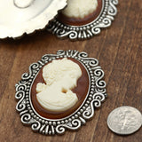 Cameo Button Ivory Face