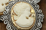 Cameo Button Ivory Face