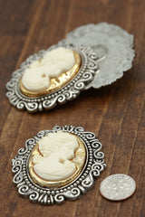 Cameo Button Ivory Face