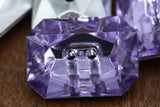 Rectangular Acrylic Crystal Button 25mm x 18mm