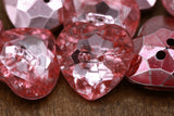 Heart Button Pink Acrylic 15mm
