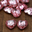 Heart Button Pink Acrylic 15mm