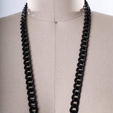 Metal Chain Trim 12mm Black Glossy Finish
