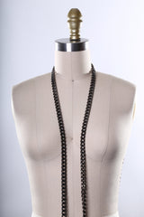 Metal Chain Trim 12mm Black Glossy Finish