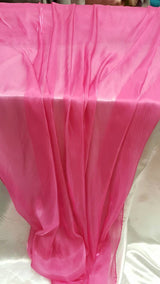 Silk Organza Iridescent Sheer Fabric Hot Pink