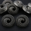 Shank Button Gunmetal Swirl Rope Effect 22L