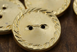 Gold Plastic Shank Button 28L 18mm