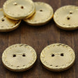 Gold Plastic Shank Button 28L 18mm