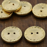 Gold Plastic Shank Button 28L 18mm
