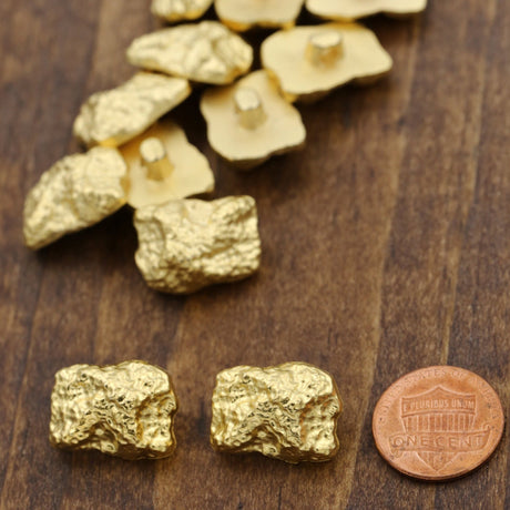 Gold Plastic Shank Button