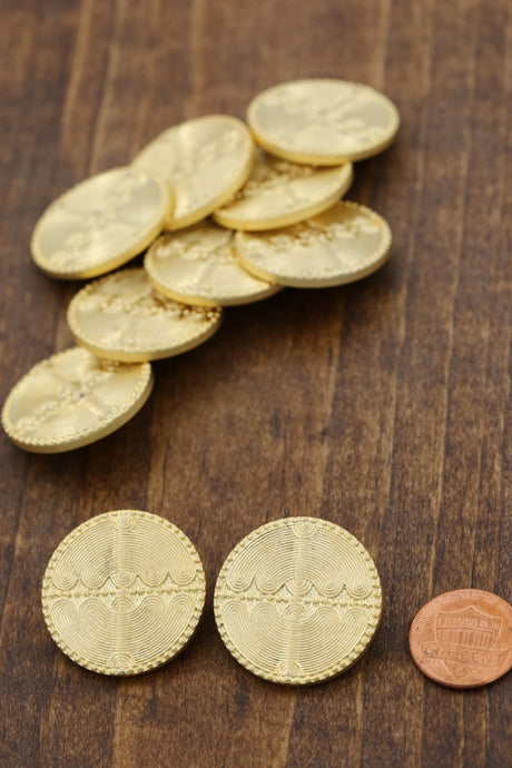 Gold Plastic Shank Button 28mm