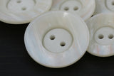 Shell Button Ivory Iridescent Bowl Shape