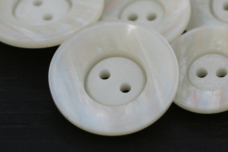 Shell Button Ivory Iridescent Bowl Shape