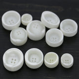 Ivory Four-Hole Crater Button