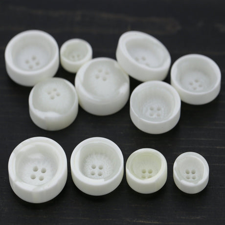 Ivory Four-Hole Crater Button