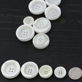 Ivory Four-Hole Crater Button