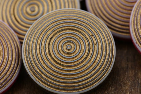 Gold Plastic Shank Button 27mm