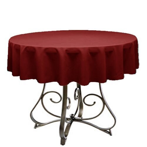 Polyester Tablecloth Round 58" Burgundy