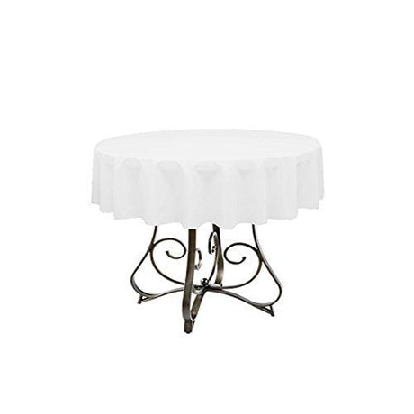 Polyester Tablecloth Round 58" White