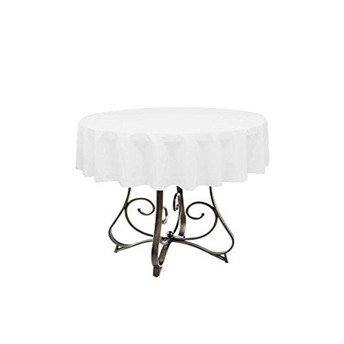 Polyester Tablecloth Round 58" White