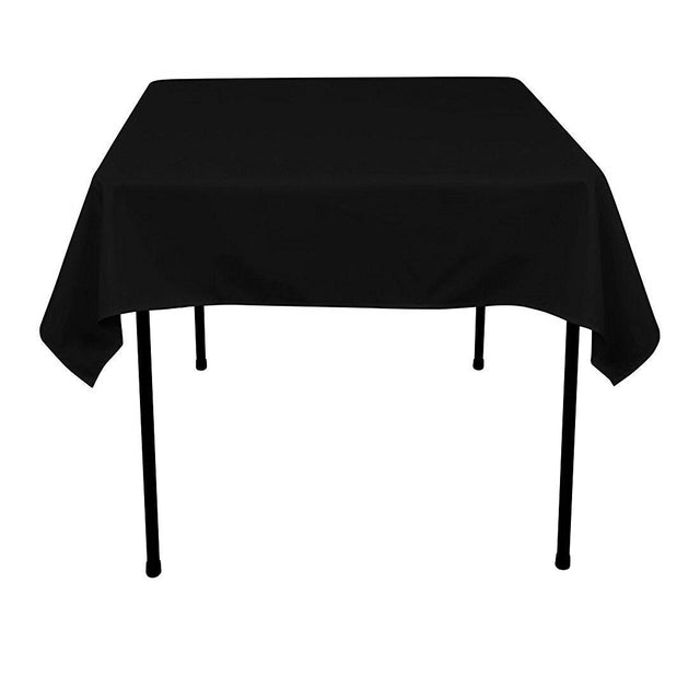 Black Polyester Tablecloth 54 x 54 Inch