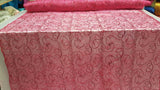 Embroidered Lace Sequin Fabric Hot Pink