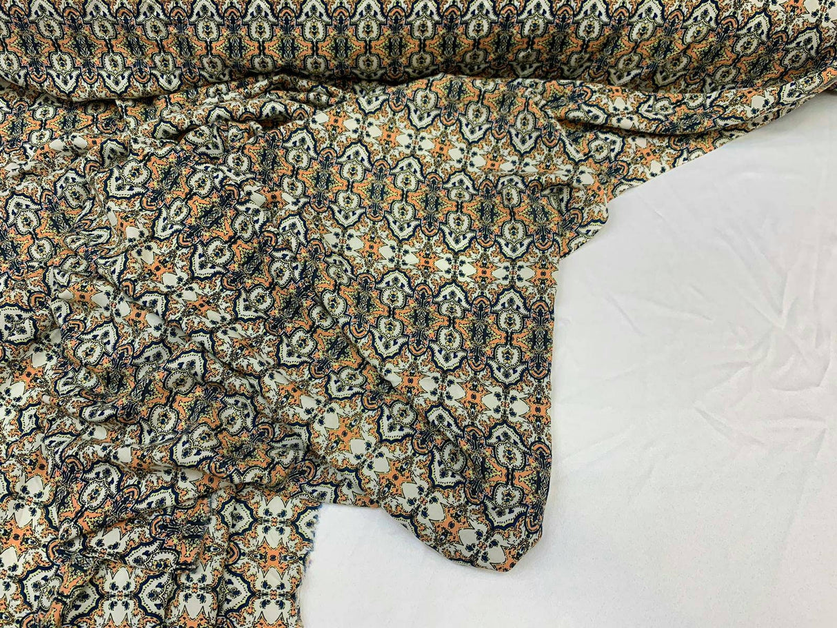 Rayon Challis Paisley Print Fabric
