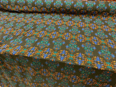 Rayon Challis Paisley Print Black