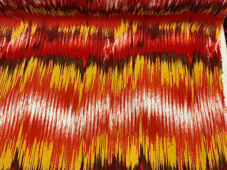 Rayon Challis Abstract Print Multicolor