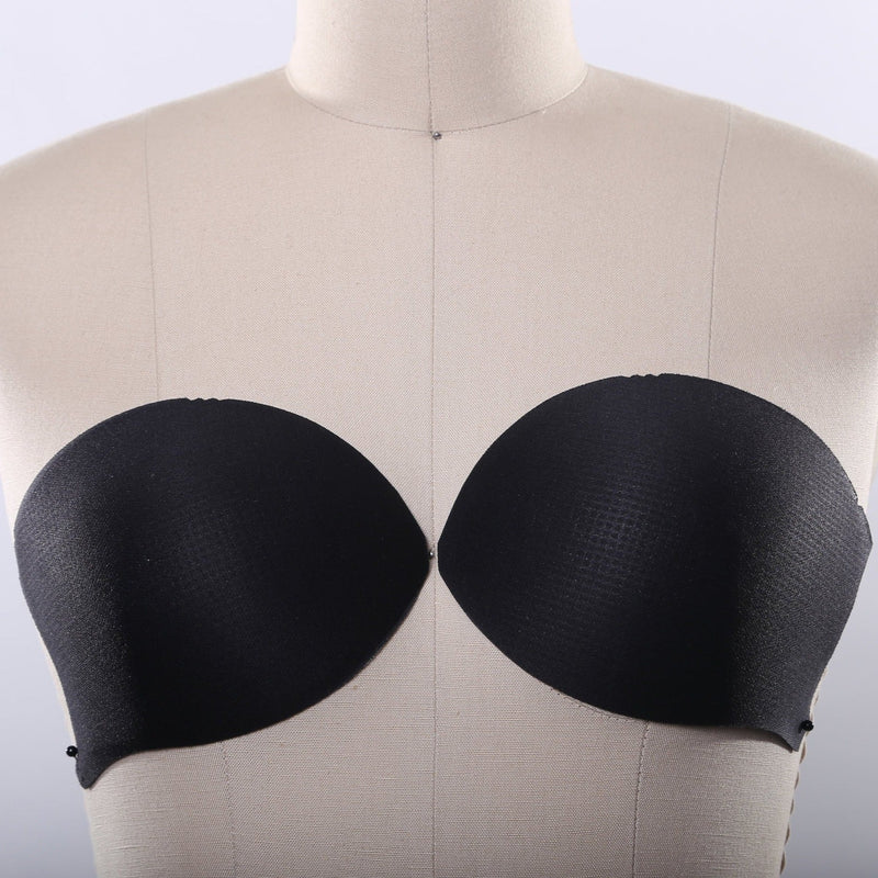 Bra Cups Black Soft Fabric