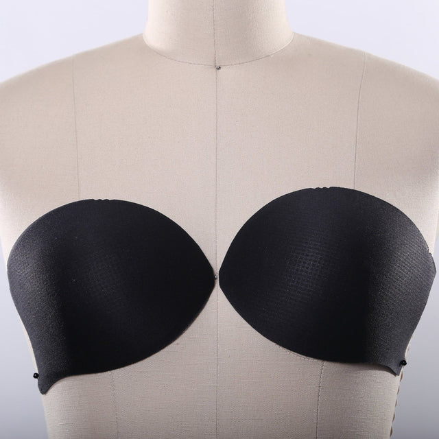 Bra Cups Black Soft Fabric