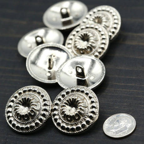 Metal Shank Button Silver 44L