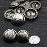 Metal Shank Button Reflective Silver 36L