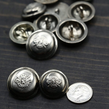 Metal Shank Button Reflective Silver 36L