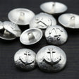 Anchor Shank Button Soft Silver