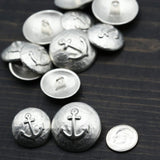 Anchor Shank Button Soft Silver