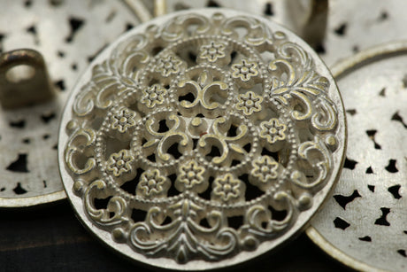 Metal Shank Button Faded Gold Muted Silver