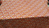 Rayon Floral Print Fabric Orange Fuchsia