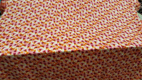 Rayon Floral Print Fabric Orange Fuchsia