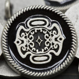 Metal Button Shiny Black Foreground
