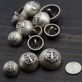 Silver Anchor Shank Button