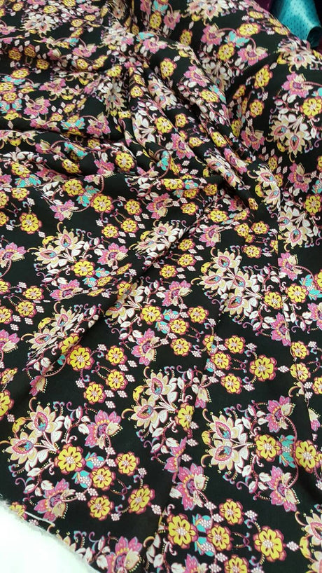 Rayon Floral Print Fabric