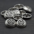 Metal Shank Button Silver Crown 20mm