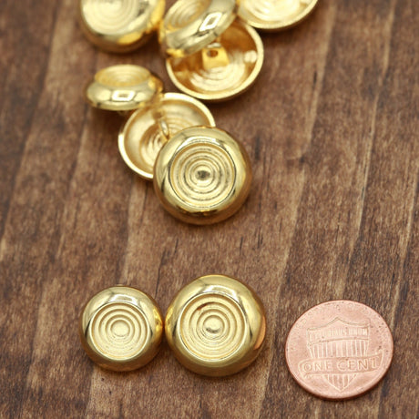 Gold Metal Shank Button 18mm